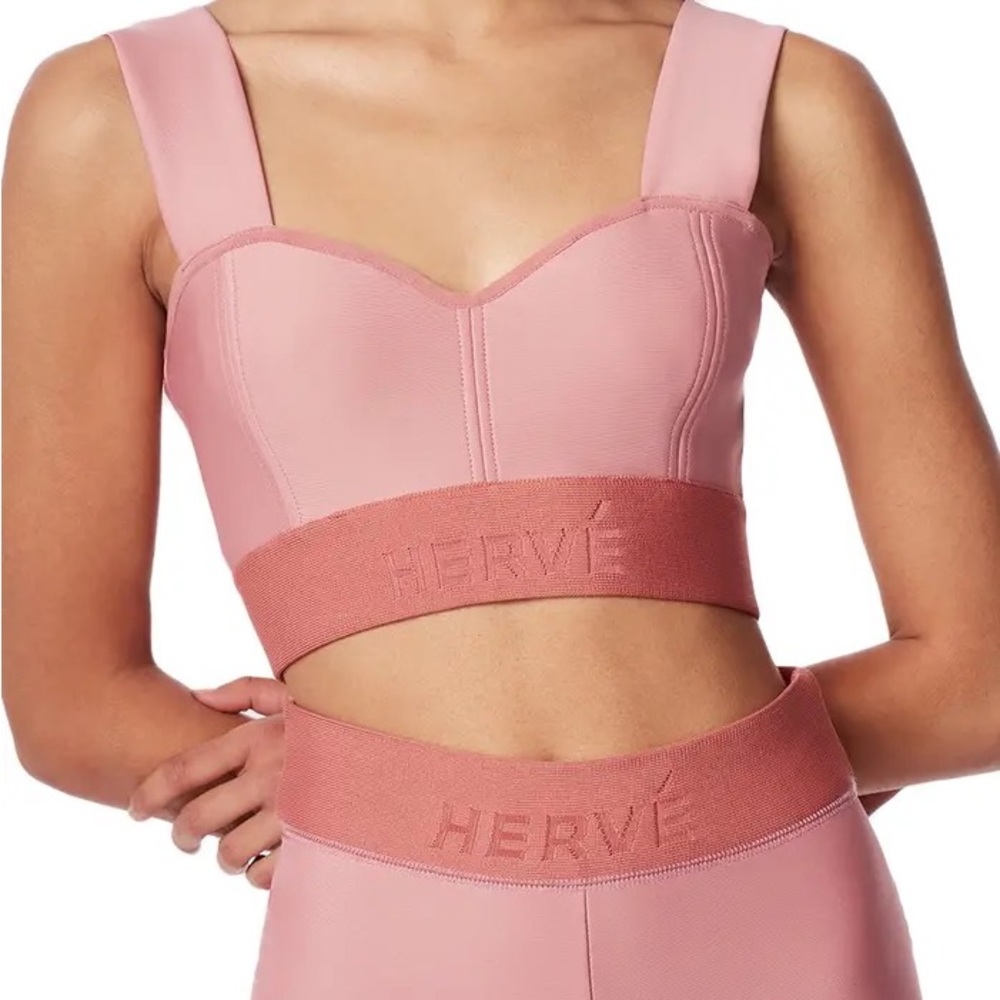 Herve by Herve Leger Workout Set Pink